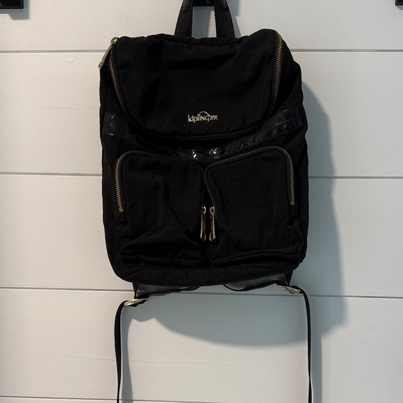 Kipling Black Backpack with Gold Accents - Picture 2 of 13